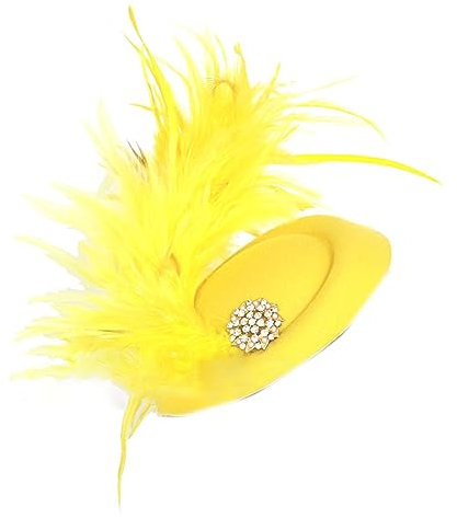 BABYVIVA 1920er Jahre Feder Filzhut Form Haarnadeln Braut Haarclip Feder Filzhut Kopfschmuck Stil Haarclip Für Hochzeit