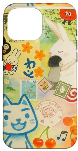 Japanese Green CAT anime Aesthetic MagSafe Manga Cat Collage Case for iPhone 16 Pro Max