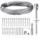 DAZZLEEX 304 Stainless Steel Cross Wire Rope Clip Wire Trellis With Cable Cutters, Anchors, Plant Ties Masonry Drill Bit For Climbing Plants(16 meters)