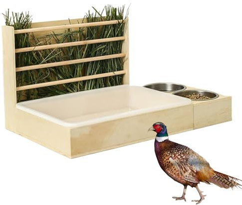 Kaninchen Toilette Mit Heuraufe Holz Heufutterautomat Mit 2 Schalen Und
