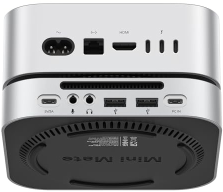 ORICO MiniMate Pro+ Hub Support 40Gbps pour Mac Mini M4/M4 Pro 2025 : SSD NVMe 4TB intégré (Non Amovible), Dock USB4 Aluminium, Jack Audio 3,5 mm, 2×USB-A, Compatible USB4