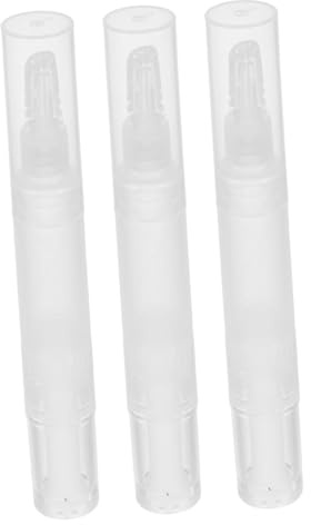 Gatuida 3pcs Empty Twist Pen Transparent Tube with Silicone Tip for Precise Lip Gloss Nail Oil Cuticle Revitalizing and Foundation Dispensing Leakproof Versatile Cosmetic Applicator