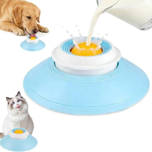 Slow Feeder Dog Bowl, Dog Lick Bowl with Ball, Non-Slip Licky Mats, Enrichment Interactive Dog Toys for Calming & Anxiety Relief for Puppy Small Dogs & Cats