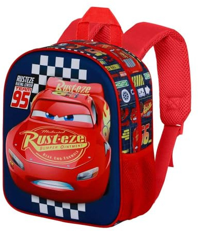 Disney Cars 3 Cups-Elite 3D Rucksack, Schwarz, 25 x 30 cm, Kapazität 7 L