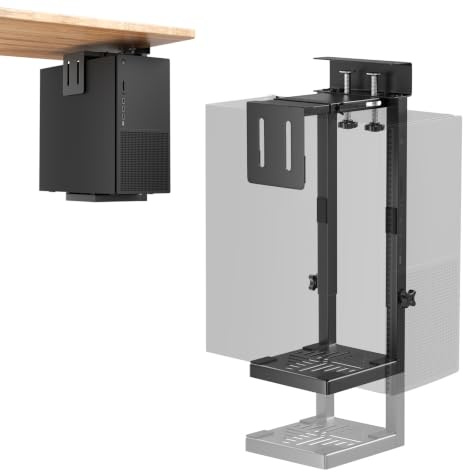 Reomdara Soporte Torre PC Altura Ajustable, Soporte CPU Sin Agujeros con Almohadillas Protectoras, Soporte Computadora para Oficina en Casa