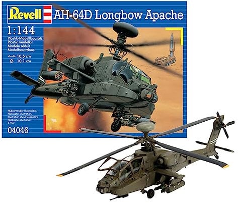 Revell Modellbausatz - AH-64D Longbow Apache im Maßstab 1:144, 04046, Wie Angegeben