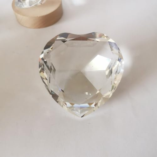 Briefbeschwerer aus Kristall, Herz, Glas, Ornamente, Hochzeitsgeschenke, Geburtstag, Heimdekoration (weiß)
