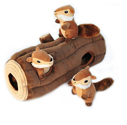 Zippy Burrow – Höhlenstamm mit 3 Streifenhörnchen
