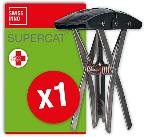 SWISSINNO Trampa para Topos SuperCat – Captura Profesional de Alta Eficacia en Ambos Sentidos – Diseño Europeo Reutilizable y Seguro – 1 Trampa de Topos