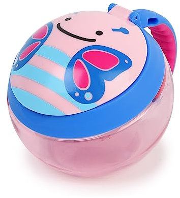 Skip Hop 252565 Zoo Snackcup Snackbox Aufbewahrungsbehälter für Kinder, Schmetterling Blossom, mehrfarbig