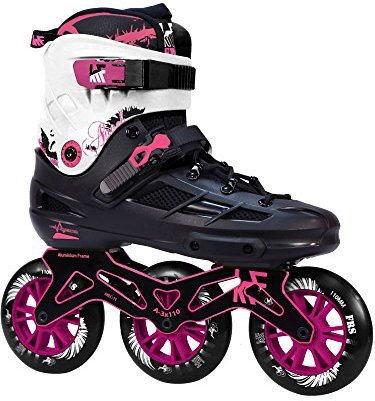 KRF The New Urban Concept Angel 3X110 Inline Skates 3wd Mit CNC Rahmen Und 110m Super High Rebound Rädern, Pink, 41