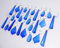 25 blaue Kronleuchter Tropfen geschliffene Glaskristalle Tropfen Perlen Christbaumschmuck Prismen Art Deco Retro Perlen Ersatzlampe Teile