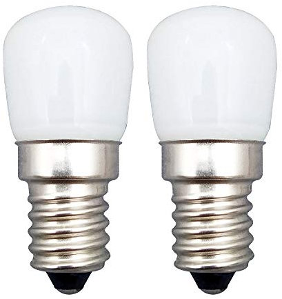 KingYH 2 Pieza 2.5W E14 LED Bombilla E14 ESE Frigorifico Bombilla Blanco Frío 6000K AC220V 200LM Equivalente 25W Halógeno para Campana Extractora Máquina de Coser Bombilla [Eficiencia Energética A++]