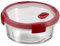 Keter CURVER Smart COOK - Récipient avec base en Verre 1,2L Rond - Boîte Etanche et Hermétique - Pour Cuisiner au Four ou Conserver au réfrigérateur - 19,8 x 19,8 x 8,1 cm - Rouge