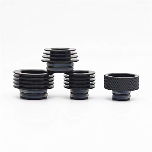Qingtian-ceg 4pcs 510 à 810/810 à 510 Adaptateur pour Goutte à Goutte sans Tabac ni Nicotine (Bundle : 4pcs, Color : Black)