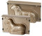 Dr. Oetker Osterbackformen-Set Goldiges Ostern, hochwertige Lammform, Mini-Lammform aus Stahlblech, Backformen mit Antihaftbeschichtung, Formen für die Osterfeier (Farbe: Gold), Menge: 1 x 2er Set