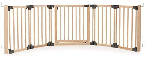 Geuther 2768 Variables Konfigurationsgitter Yoko Treppenschutzgitter Türschutzgitter Türgitter einfache Montage hohe Stabilität Sicherheitsverschluss in 2 Richtungen öffenbar Natur