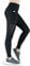 Sport Leggings schwarz mit Mesh Einsatz und SeitenTaschen - Damen lauftights Handytaschen blickdicht fitness running wandern walking tech mesh netzstoff handy pocket hoher Bund tummy control schwarz S