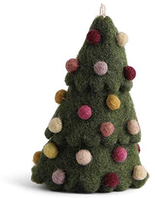 Weihnachtsanhänger Baumschmuck Tannenbaum Filz grün