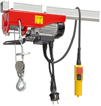 CROSSFER PA600A-18M Elektrische Seilwinde Seilzug 300/600 Kg 18 Meter Stahlseil 230V