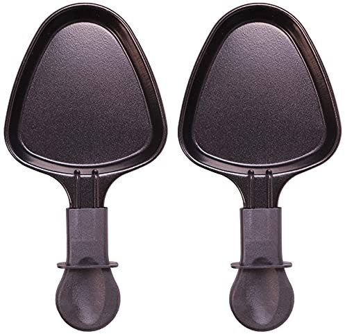 Piebert 2X 27041 Raclette Pfännchen Oval LxBxH: 10,5x10x1,4cm (Pfanne) Gesamtlänge 19,7cm Spülmaschinenfest Ersatz Kompatibel mit Klarstein/Princess/Tristar/Tefal wie XA400102