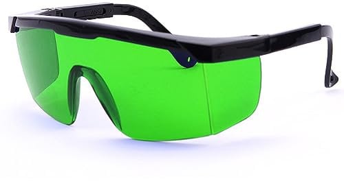 Gafas de seguridad para láser, 190 nm - 540 nm OD 5+, grabador láser, gafas protectoras para el trabajo [1 verde]