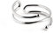 SINGULARU - Double Dot Ring. Sterlingsilber mit Rhodium-Beschichtung. Schmuck für Damen.