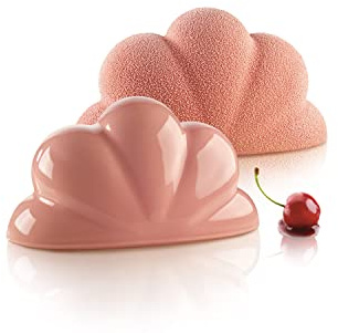 Silikomart | Silikonformen Set NUVOLA, Zusammensetzungsset 2 Silikonformen, 3D Design, 220 x 110 mm, h 60 mm, Volumen 1600 ml, Made In Italy