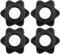 LONGHEXINA 4 PCS Dumbbell Clips Dumbbell Hex Nut Spinlock Collar Spin Lock Screw Nuts Dumbbell Barbell Bar Clips for Lifting Barbells Dumbbell Bars