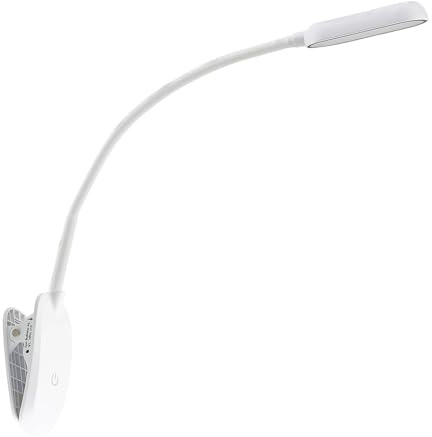 PRIOS Table Lamp Najariwith USB Socket dimmable (Modern) in White for e.g. Office & Workroom (1 Light Source,) from clamp Light, Clip-on Reading lamp