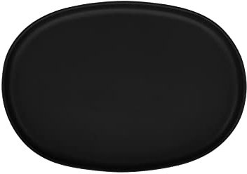CreaTable, 30002, Serie Uno Black - Servierplatte oval, 1-teiliges Geschirrset, Servierplatte aus Steinzeug, spülmaschinen- und mikrowellengeeignet, Made in Portugal