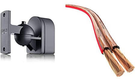 Canton Cantomount U Wandhalterung - schwarz - Paar & KabelDirekt – Lautsprecherkabel – Made in Germany – aus reinem Kupfer – 30m (2x2,5mm² HiFi Audio Boxenkabel für Lautsprecher & Surround Systeme)