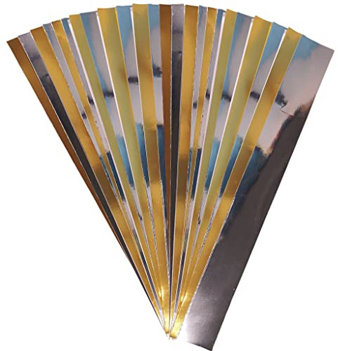 BCreativetolearn 24 Metallic-Karten-Streifen – Metallic-Gold & Silber Geburtstagskronen-Hut-Streifen, gestalten und basteln Sie Ihre eigenen Kronen zum Dekorieren 63 cm x 7 cm, 20 cm Durchmesser.