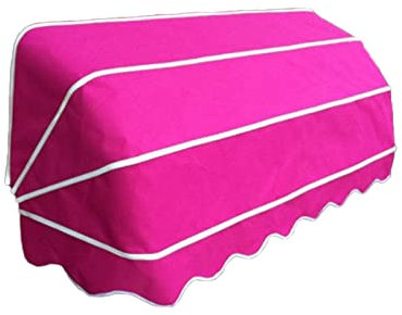 PFCDZDU Einziehbare Terrassenfenster-Markise, Straße Geschäfte Faltbare Terrassenüberdachung, Schnee-Regen-Blocker Polyester-Bezug, Gestell Aus Aluminium-Legierung Farbe : Rosa, Größe : 80X45X45CM