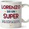 Mugffins Tazza Personalizzata in ceramica per PENSIONATO uomo 11 oz / 350 ml - In italiano - Sei Super - Idea regalo per compleanno, anniversario, natale, laurea