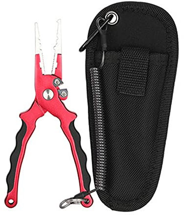 GRFIT Angelzange Angelzange, multifunktionale Luer-Zange, Drahtschneider, Sprengringzange, Kontrollfisch-Angelwerkzeug, Angelzange, Salzwasser-Hakenentferner für Outdoor-Angelausrüstung