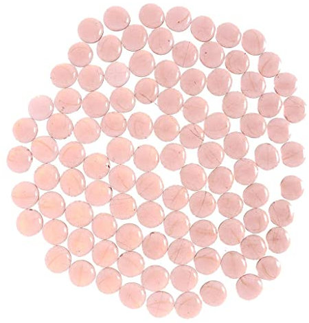 Folpus 100 Stück Bunte Glasnuggets für kreative Bastelprojekte, Transparent Rosa