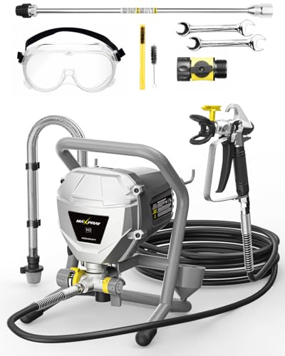 InoKraft MaXpray M1 - Pulverizador de Pintura sin Aire, Alta eficiencia, sin Adelgazamiento, Exceso de pulverización mínima, para proyectos de Pintura de Bricolaje para Exteriores e Interiores de