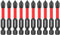 Saipor 10pcs 2/50mm PH2 Anti Slip Phillips Bit #2 Insert Bits, Magnetic Phillips Screwdriver Bit Set, Strong Magnetism Drill Bits, 1/4 Inch Hex Shank TS2 Steel Cross Impact Screws Driver Bits