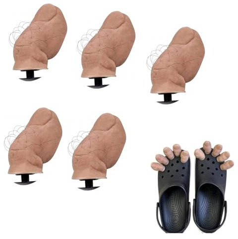Lustige 3D-Zehenschuh-Charms, großer Zehen-Krokodil-Charm mit Haaren, lustige Zehen-Schuh-Charms, hässliche große Zehen-Schuh-Charms, for Damen, Herren, for Kinder, Erwachsene, Halloween-Kostümparty (