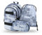 Baagl Schulrucksack Set Jungen 3 Teilig, Schultasche ab 3. Klasse, Grundschule Ranzen mit Brustgurt, Ergonomischer Schulranzen (NASA Grey)
