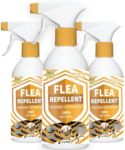 Flea Repellent Spray - Natural & Pet Friendly - 500ml, 1L, 5L Bottles - Indoor & Outdoor Use - Safe, Non-Toxic Flea Deterrent for Dogs, Cats, and Home (5 Litre)