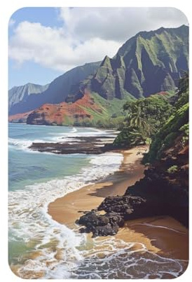 Kauai Kühlschrankmagnet aus Acryl, Motiv: Hawaii-Meerester, langlebig und vielseitig, dekorative Magnete für Kühlschränke/Waschmaschinen/Aufbewahrungsschränke