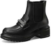QUEEN HELENA Stivali Chelsea Bassi Stivaletti Casual con Strass Donna X31-46