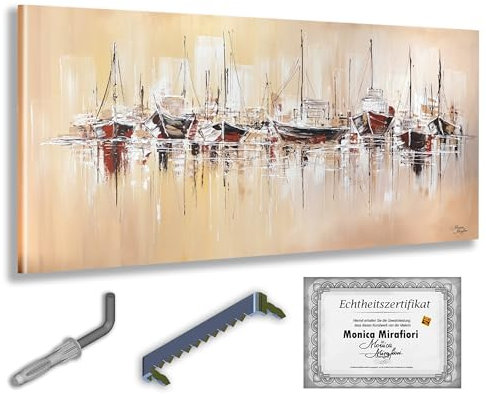 Monica Mirafiori I 100x50 cm I Tableau Peint à la Main I Modèles Tableau I Peintre Moderne I Tableaux Peintures I Toile sur Cadre en Bois