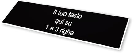 Targhetta incisa personalizzabile autoadesiva per codice CIN - nero - formato 10 x 2,5 cm
