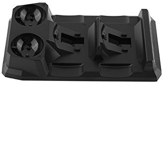 Chargeur 4 en 1 pour Manette de Jeu alimenté par USB Hôte, Base de Chargement Rapide, avec Indicateur de Charge, Contrôleurs