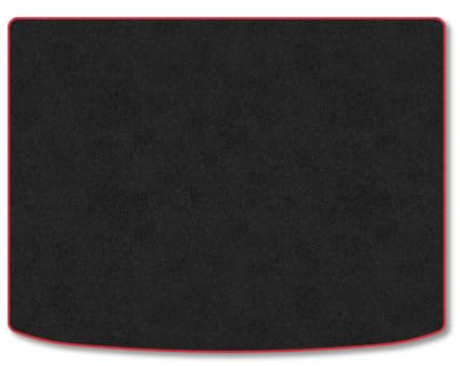 Audi A3 (2020+) Carpet Boot Mat | Red Edge Trim Tailored Fit Boot Liner Full Coverage Protection Accessories Easy Clean Anti Slip Made in the UK