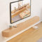 HYANXUE Mobile TV sospeso con ante ribaltabili e cassetti, 200 cm, supporto TV da parete, mensola sotto la TV, per camera da letto e soggiorno (legno 2)