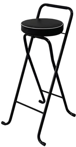Taburete plegable para encimera de cocina, silla alta plegable portátil con asiento acolchado, taburete de bar alto plegable para adultos, ideal para isla de cocina y uso al aire libre